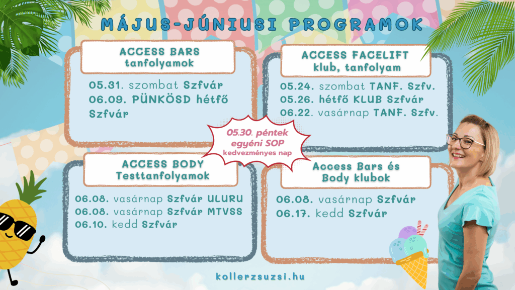 Programok, naptár, időpontok, tanfolyamok