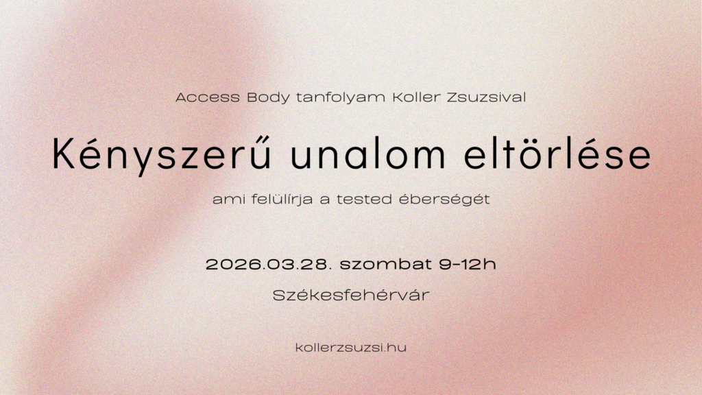 Kényszerű unalom eltörlése testkezelés tanfolyam